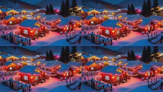 「有版权」航拍中国雪乡4K高清在线视频素材下载