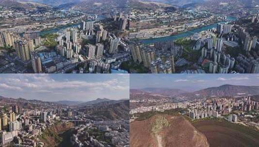 攀枝花城市航拍4K高清在线视频素材下载