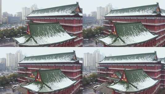 南昌雪后省图书馆mp4高清在线视频素材下载