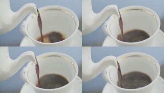 倒咖啡的慢动作高清在线视频素材下载