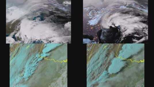 航拍暴风雨的卫星影像高清在线视频素材下载
