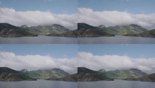 峡湾里的景观镜头高清在线视频素材下载
