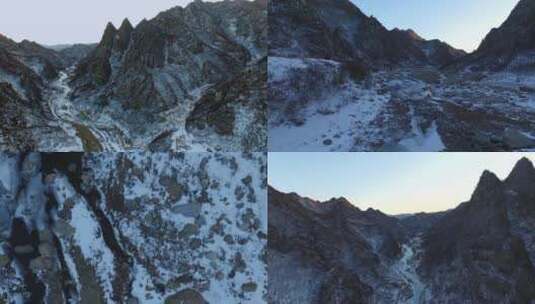4K航拍冰河冬季风景高清在线视频素材下载
