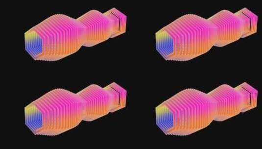 立体3D六边形动态视频高清在线视频素材下载