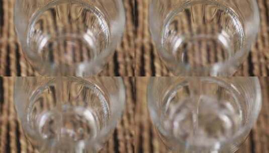 玻璃杯透明杯子酒杯口杯高清在线视频素材下载