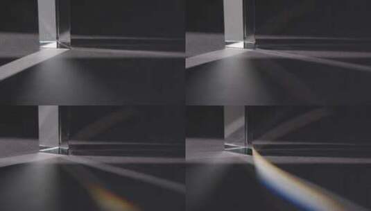 棱镜反射玻璃光线变化高清在线视频素材下载