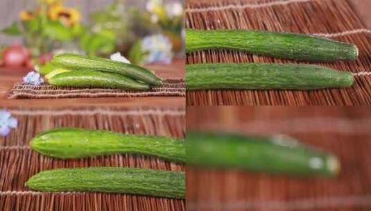 【镜头合集】有机蔬菜鲜嫩黄瓜 (2)高清在线视频素材下载
