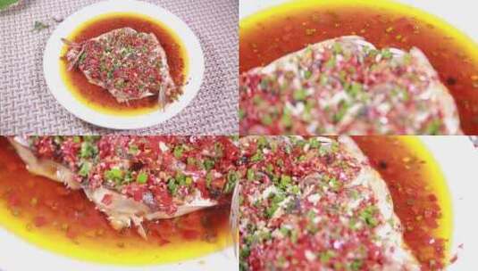 【镜头合集】湖南武汉名菜剁椒鱼头高清在线视频素材下载