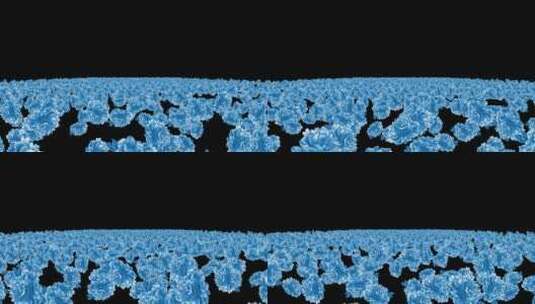 蓝色牡丹花粒子海冲屏幕视频高清在线视频素材下载