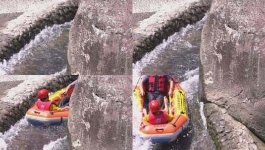 旅游景区 福建莆田九龙谷国家森林公园 漂流高清在线视频素材下载