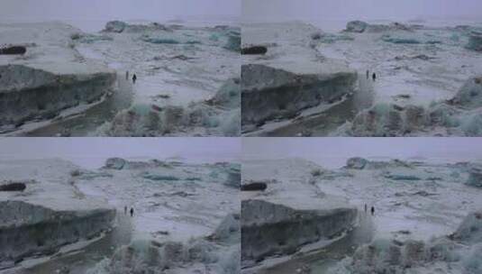西藏来古冰川航拍冰河世纪4K高清在线视频素材下载