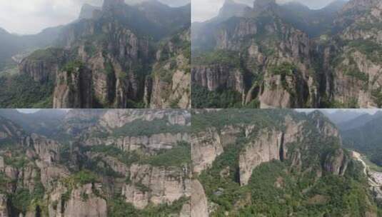 航拍浙江温州雁荡山地质结构高清在线视频素材下载