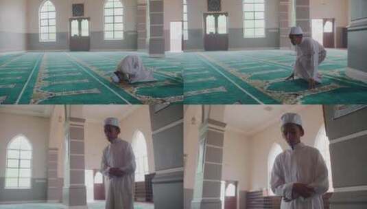 清真寺伊斯兰教信徒高清在线视频素材下载