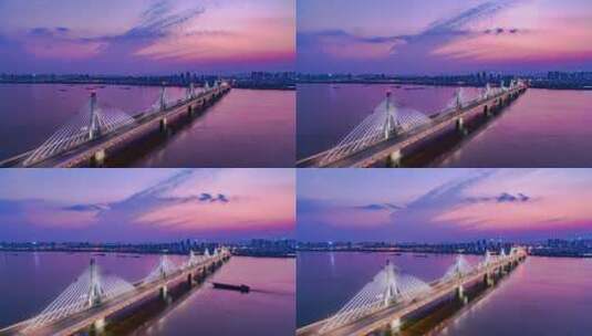 南昌赣江风光朝阳大桥高清在线视频素材下载