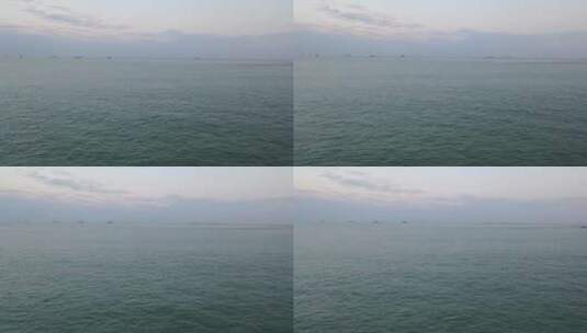 大海航拍蓝色海面水天一色海岸高清在线视频素材下载