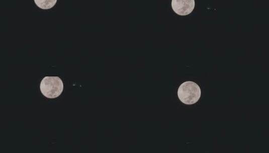 中秋节圆月满月穿过广州塔高清在线视频素材下载