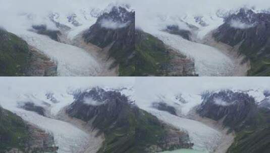 4K航拍西藏布加雪山冰川风光高清在线视频素材下载