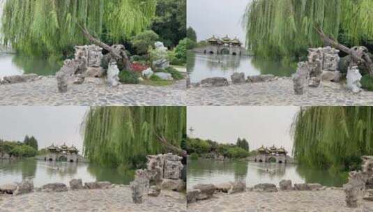 4k 扬州瘦西湖古典园林自然风景高清在线视频素材下载