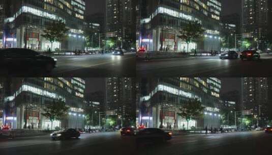 4K城市夜晚-街头行人高清在线视频素材下载