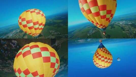 热气球航拍01高清在线视频素材下载