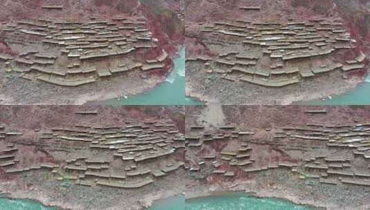 滇藏第一小镇芒康盐井，古老的工艺。高清在线视频素材下载