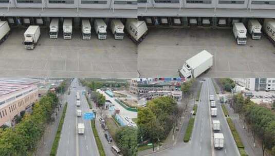 冷藏车 物流  冷链 冷链运输 冷链物流 车队高清在线视频素材下载