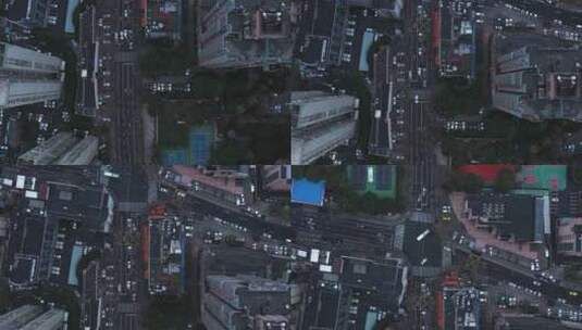 上海浦东八佰伴建筑群航拍高清在线视频素材下载
