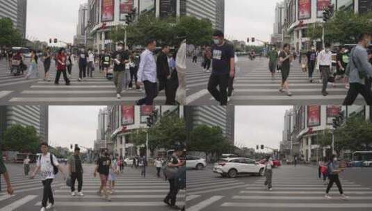 上海商城路十字交叉路口高清在线视频素材下载