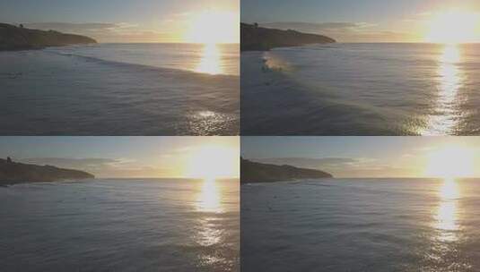 日落时冲浪高清在线视频素材下载