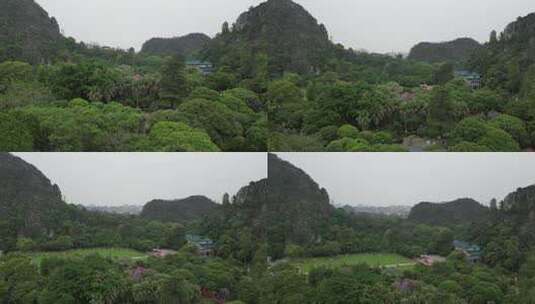 广西桂林山水风光七星景区4A景区航拍高清在线视频素材下载