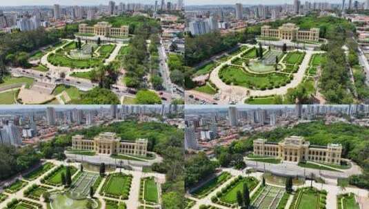 巴西圣保罗著名的伊皮兰加博物馆。中世纪建筑。高清在线视频素材下载