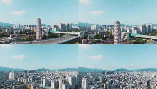 广东肇庆端州城区航拍高清在线视频素材下载