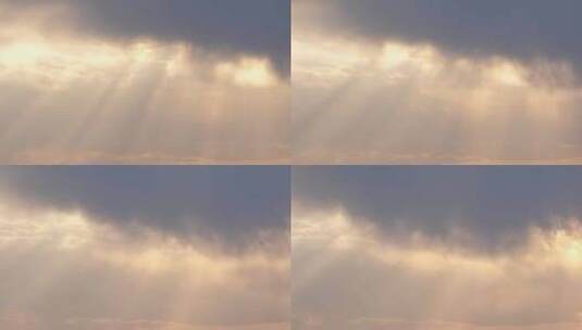云层中透出的光线高清在线视频素材下载