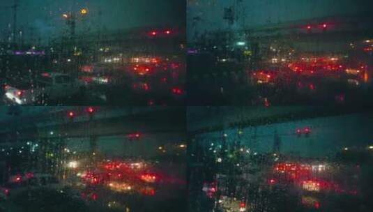下雨的夜晚高清在线视频素材下载