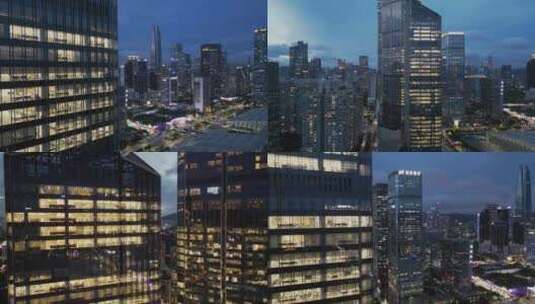 深圳都市商务区夜景高清在线视频素材下载