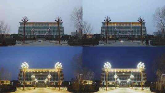 【延时】咸宁人民广场政府大楼03高清在线视频素材下载
