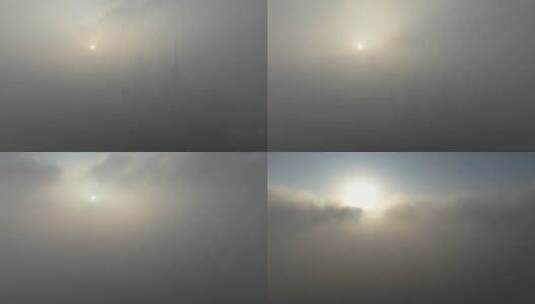 上海平流雾 城市风光航拍高清在线视频素材下载