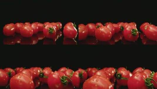 多汁的红色鸡尾酒番茄超级宏高清在线视频素材下载