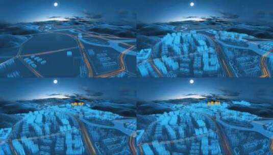 3D三维城市生长高清在线视频素材下载