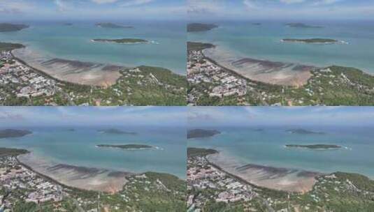 航拍泰国普吉岛拉威海滩海滨公路风光高清在线视频素材下载
