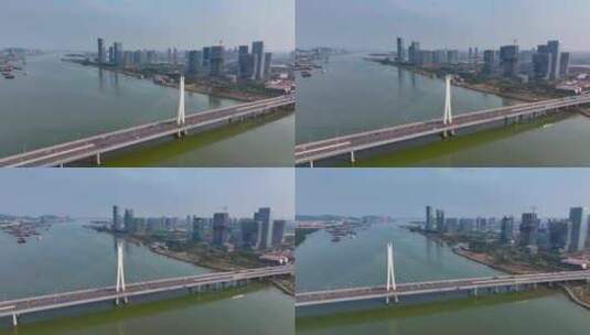 4K航拍南沙凤凰一桥1高清在线视频素材下载