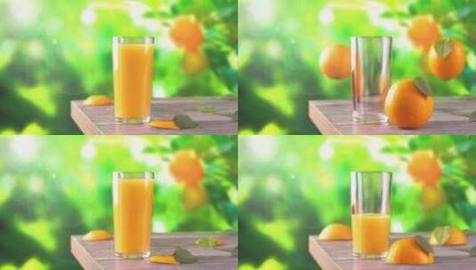 鲜橙汁动画高清在线视频素材下载