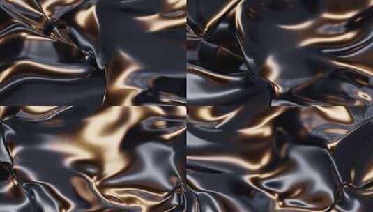 抽象奢华金色和黑色流体艺术高清在线视频素材下载