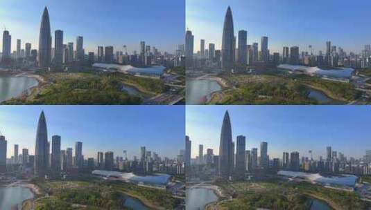 深圳 南山区 深圳CBD 百度大楼高清在线视频素材下载