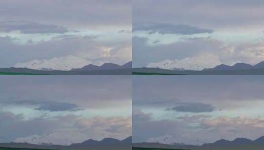延时摄影川藏线国道旁雪山云海天空高清在线视频素材下载