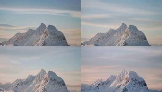南极洲冰，雪冰山山延时天线。没人野生自然高清在线视频素材下载