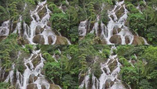 自然瀑布航拍高清在线视频素材下载