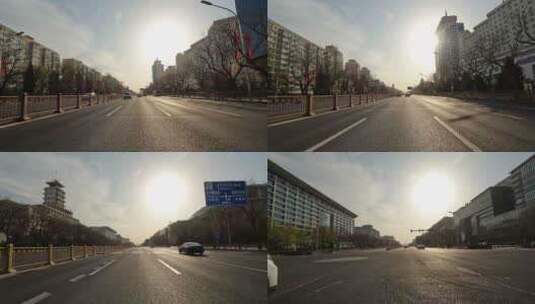 北京市复兴大道车头行车高清在线视频素材下载
