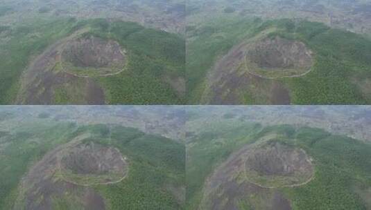 黑龙江五大连池火山群航拍高清在线视频素材下载