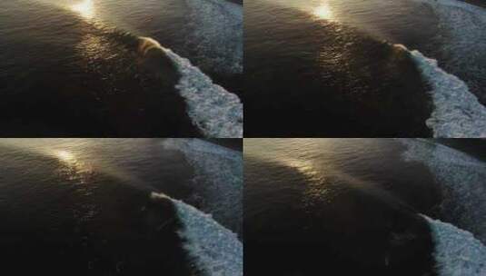 巴厘岛乌鲁瓦图冲浪点航拍高清在线视频素材下载